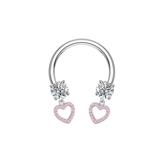 Butterfly Dangle Horseshoe Circular Barbell
