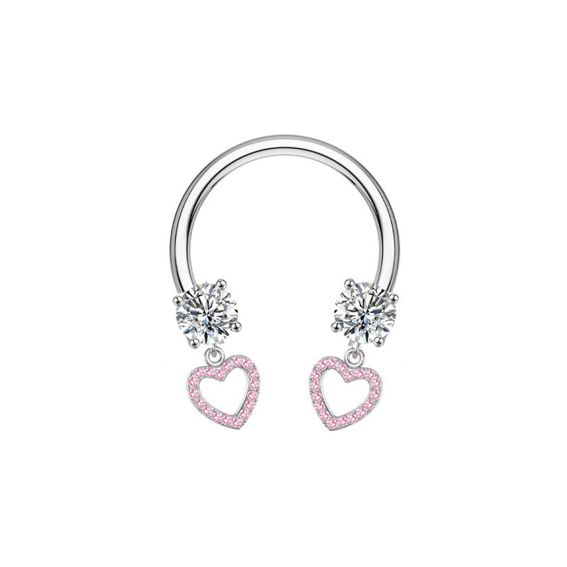 Butterfly Dangle Horseshoe Circular Barbell
