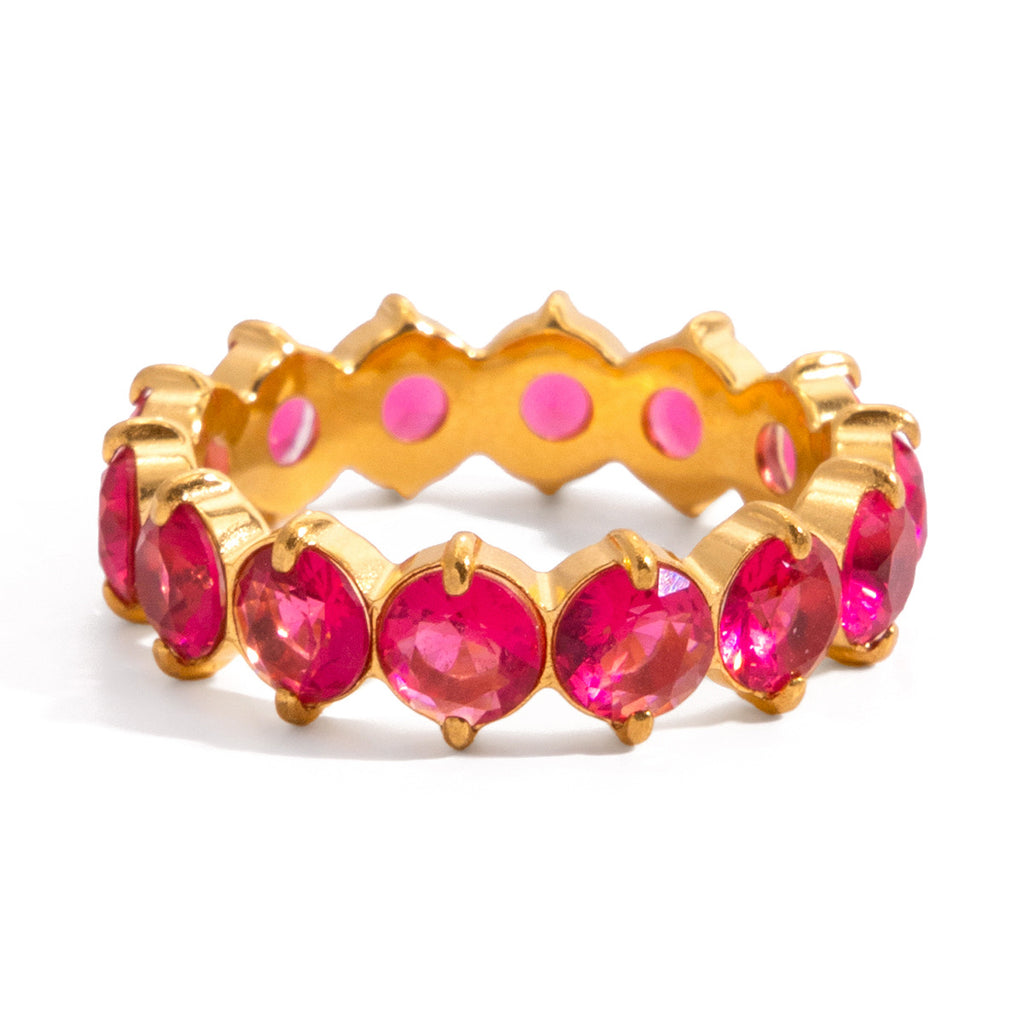 Colorful Dainty Zircon Index Ring