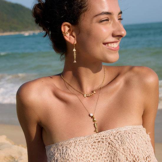 EDGY Fishbone Hoop Earrings