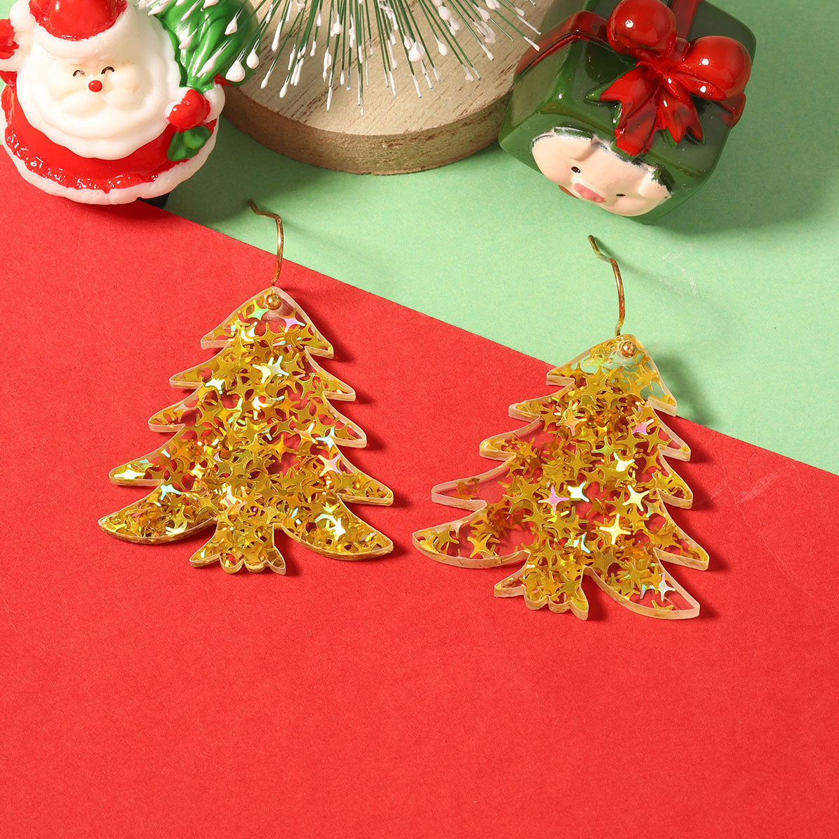 Lightweight Acrylic Xmas Holiday Earrings