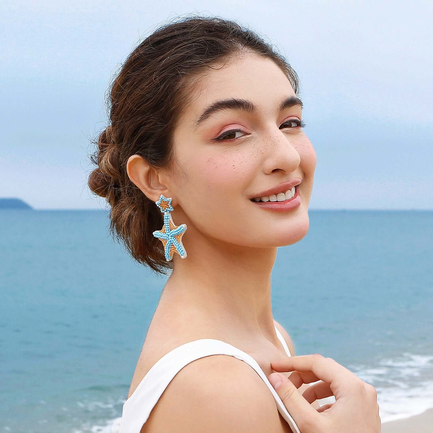 Jellyfish Tassel Bead Earrings | E9249