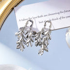 U Shaped Tassel Wheat Leaf Earrings