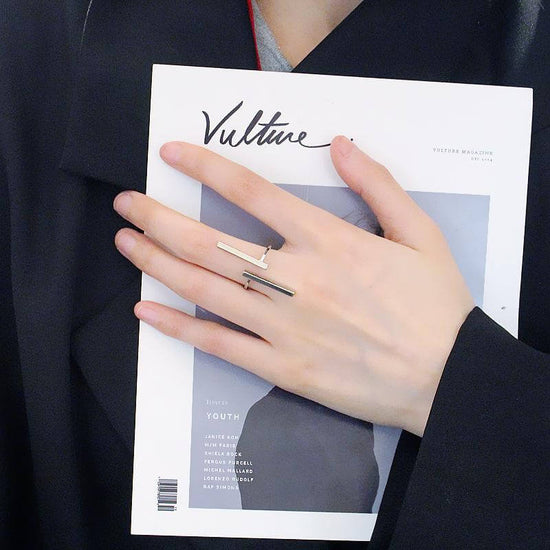 Chunky Vertical Bar Statement Ring