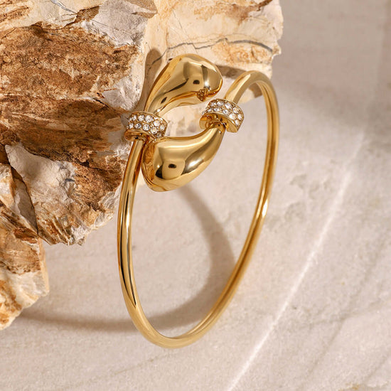 Teardrop Unique Wrap Bangle Bracelet