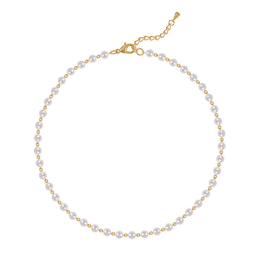 Petite Pearl Bead Women Choker Necklace