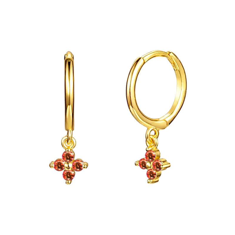 Small Flower Everyday Clip On Hoop Earrings | LN0209