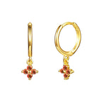Small Flower Everyday Clip On Hoop Earrings | LN0209