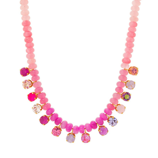 Dopamine Rainbow Gradient Bead Necklace