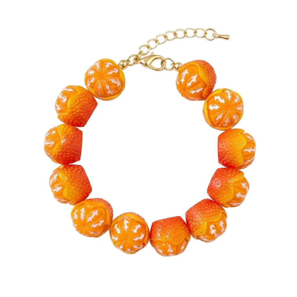 Juicy Orchard Fruit Beaded Bracelet