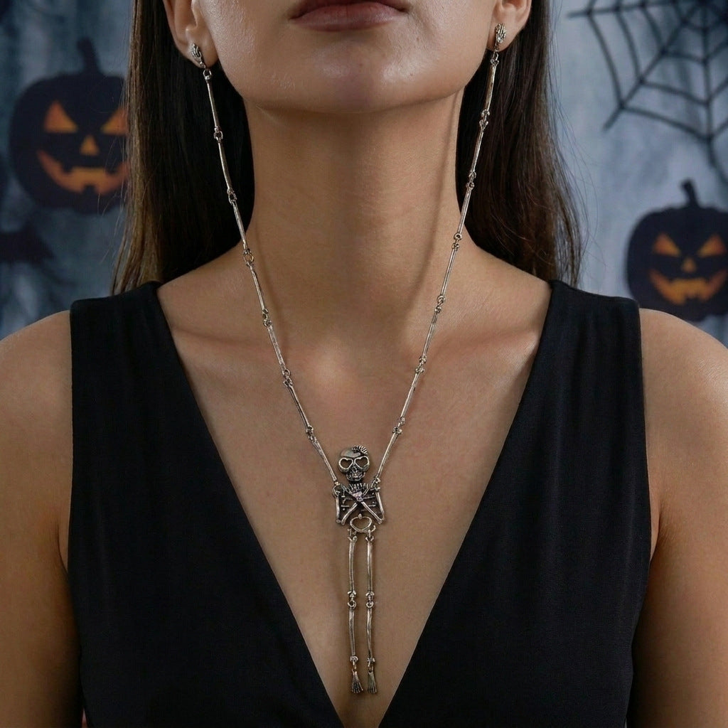 Golden Bones Skeleton Hand Chain Bracelet