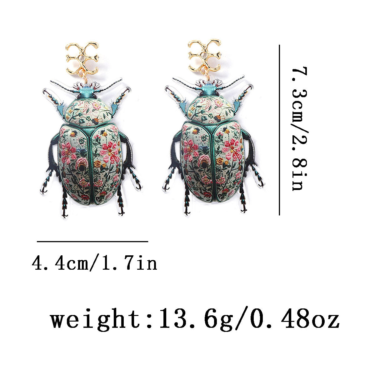 Quirky Acrylic Insect Earrings