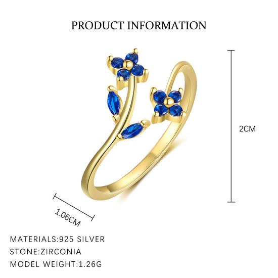 Mori Flower Open Leaf Ring