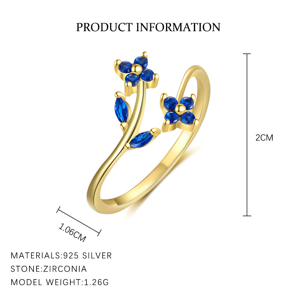 Mori Flower Open Leaf Ring