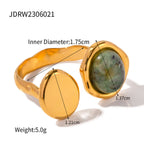 Chunky French Gold Open Cuff Waterproof Split Ring