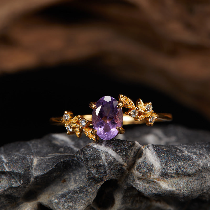 Between The Leaf Citrine Topaz Ring