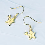 Cute Gingerbread Man Stocking Stuffers Dangle Earrings
