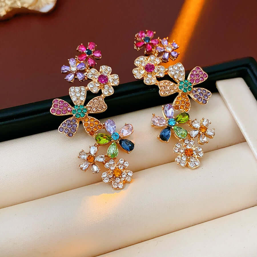Summer Flower Bloom Ear Clip Earring