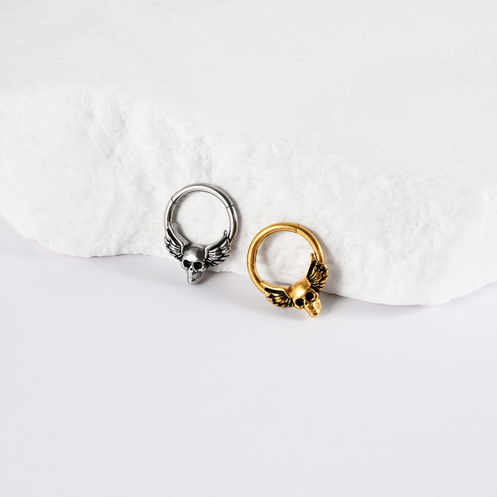 Phantom Skull 16G Septum Clicker Piercing Ring