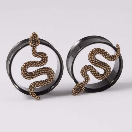 Snake Stainless Steel Tunnel Plug Set 6mm to 25mm