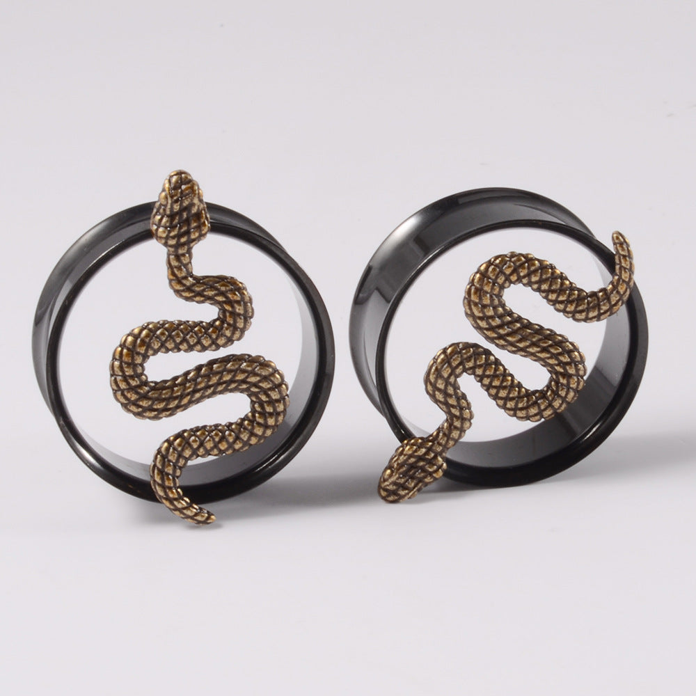 Snake Stainless Steel Tunnel Plug Set 6mm to 25mm