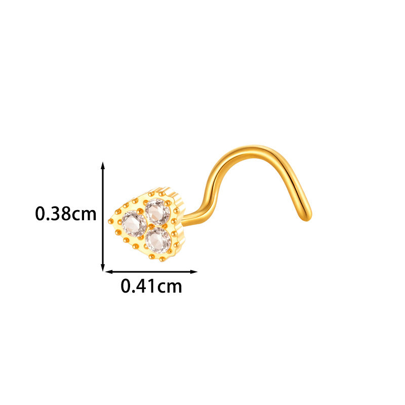 7mm Titanium Rose Sun Nose Screw