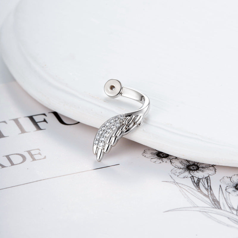 Angel Wing CZ Conch Helix Earrings
