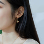 Light Luxury Baroque Opal Filigree Dangle Earrings