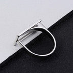Korean Style E Shaped Open Maze Ring