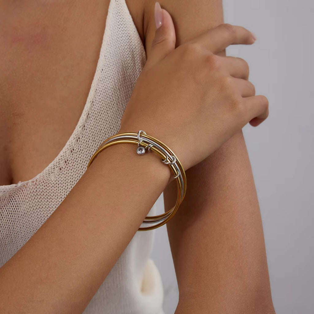Stacking Crossover Wrap Bangle Bracelet