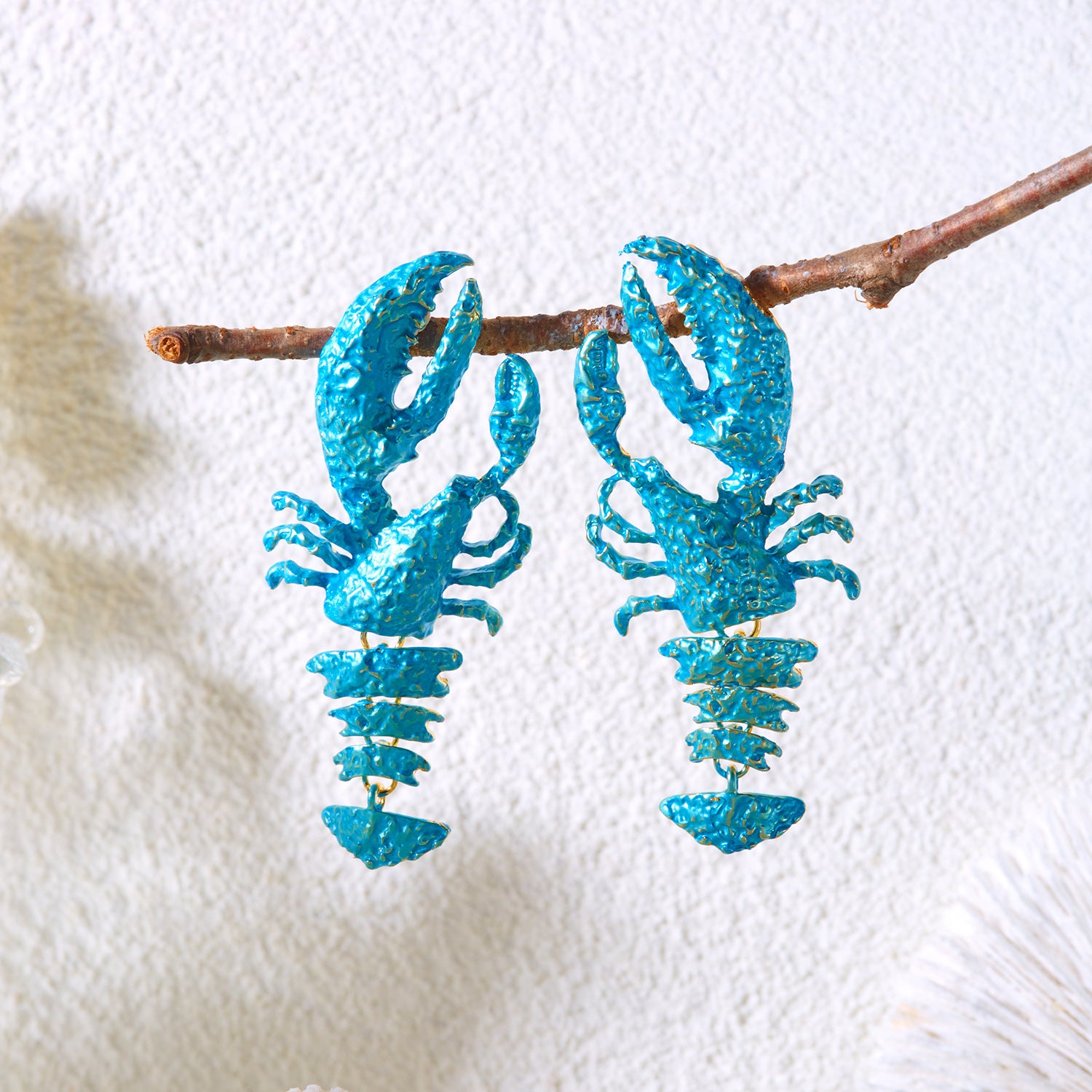 Coastal Summer Lobster Oversize Earrings