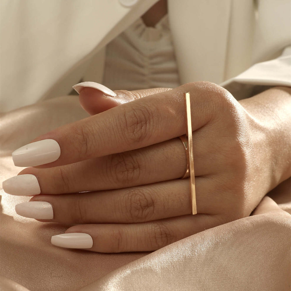 Chunky Vertical Bar Statement Ring