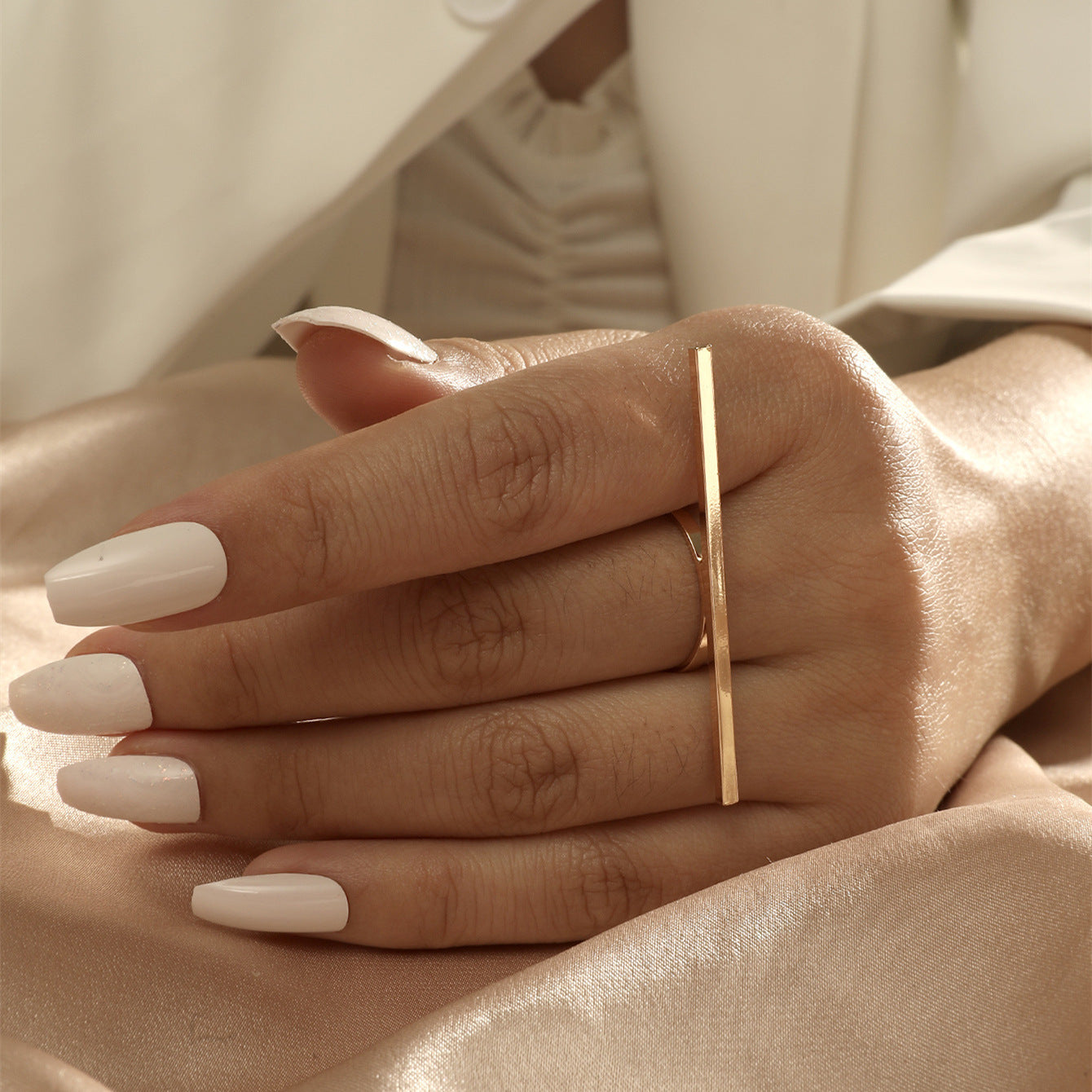 Chunky Vertical Bar Statement Ring