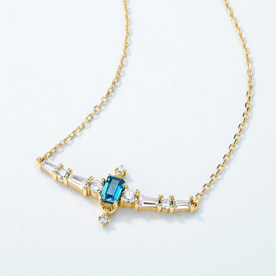 London Blue Topaz Royal Necklace