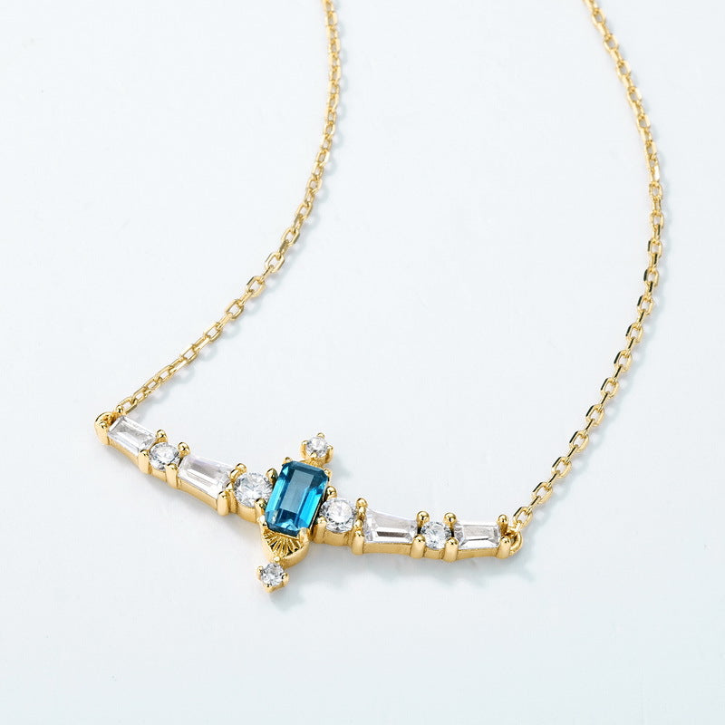 London Blue Topaz Royal Necklace