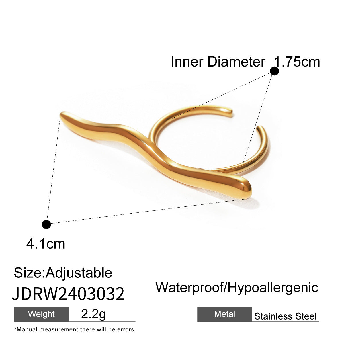 Versatile Irregular Geometry Titanium Ring