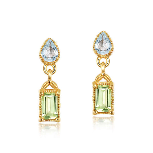 Teardrop Peridot August Birthstone Earrings