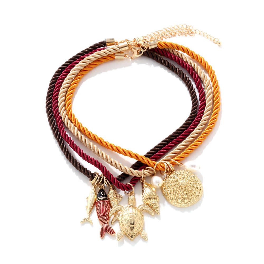 Marine Life Beach Style Layering Necklace