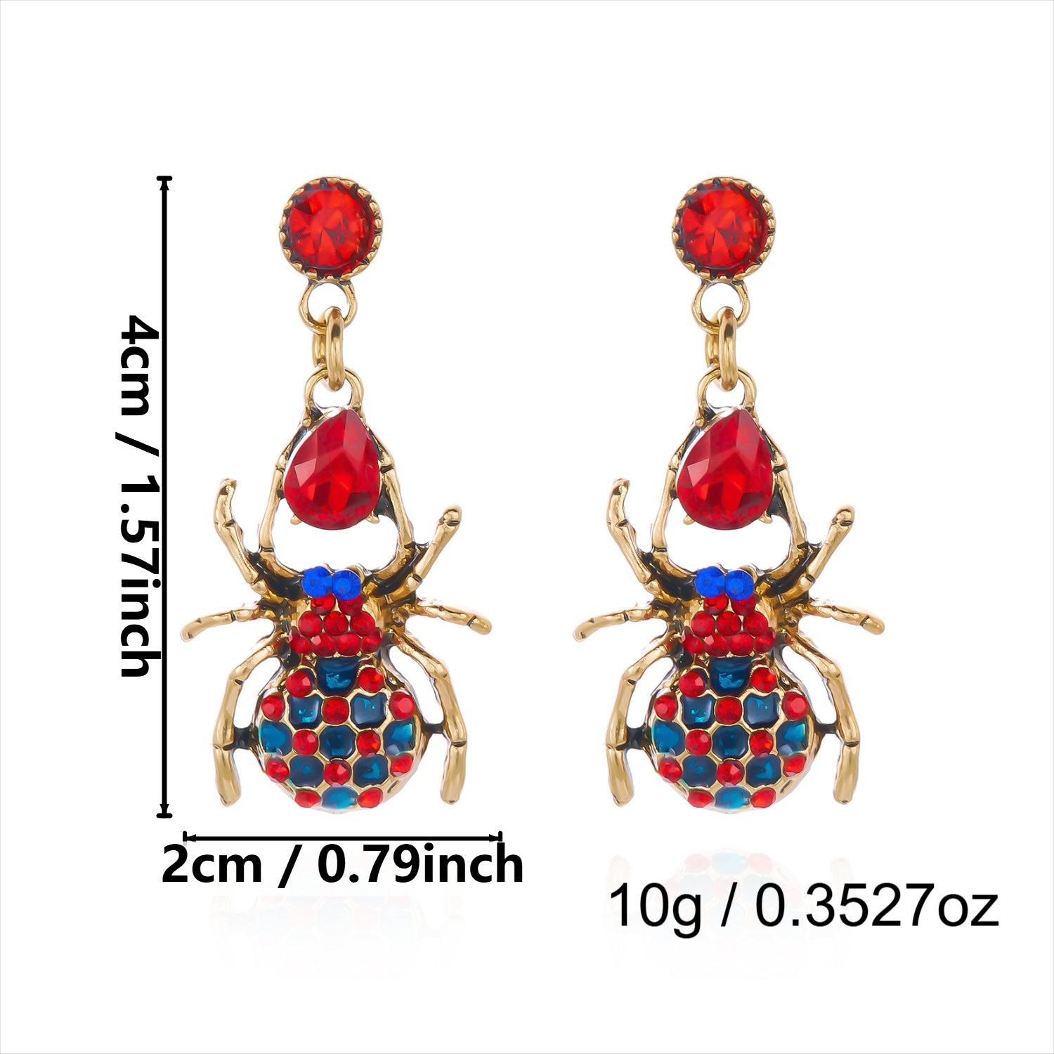 Web of Midnight Spider Chain Tassel Earrings