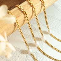 Freshwater Pearl Gold Chain Necklace