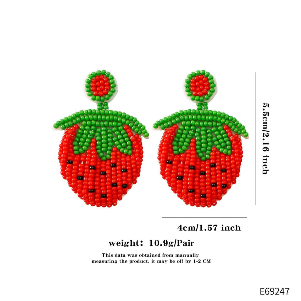 Summer Beach Palm Tree Fruits Earrings