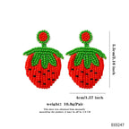 Summer Beach Palm Tree Fruits Earrings