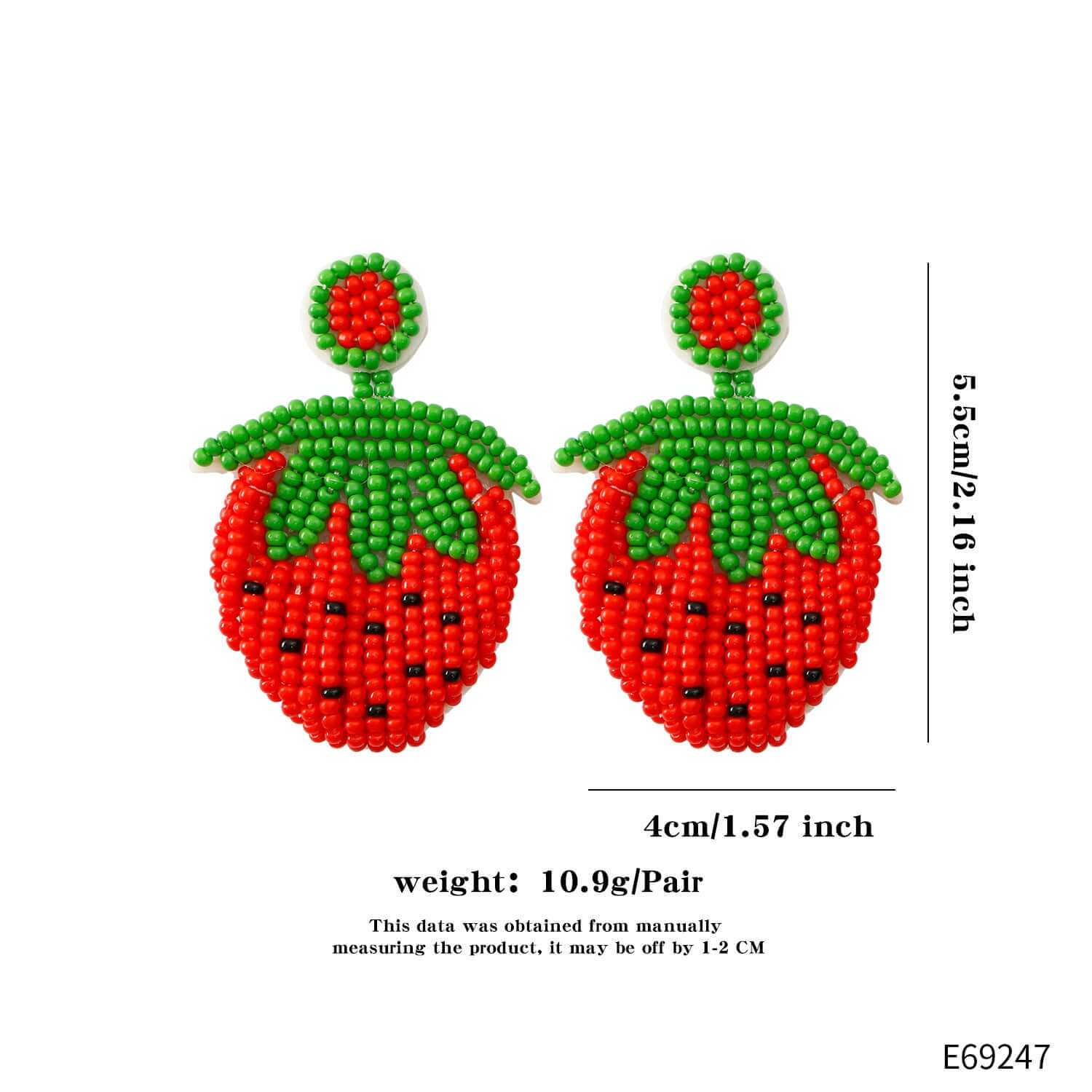 Summer Beach Palm Tree Fruits Earrings