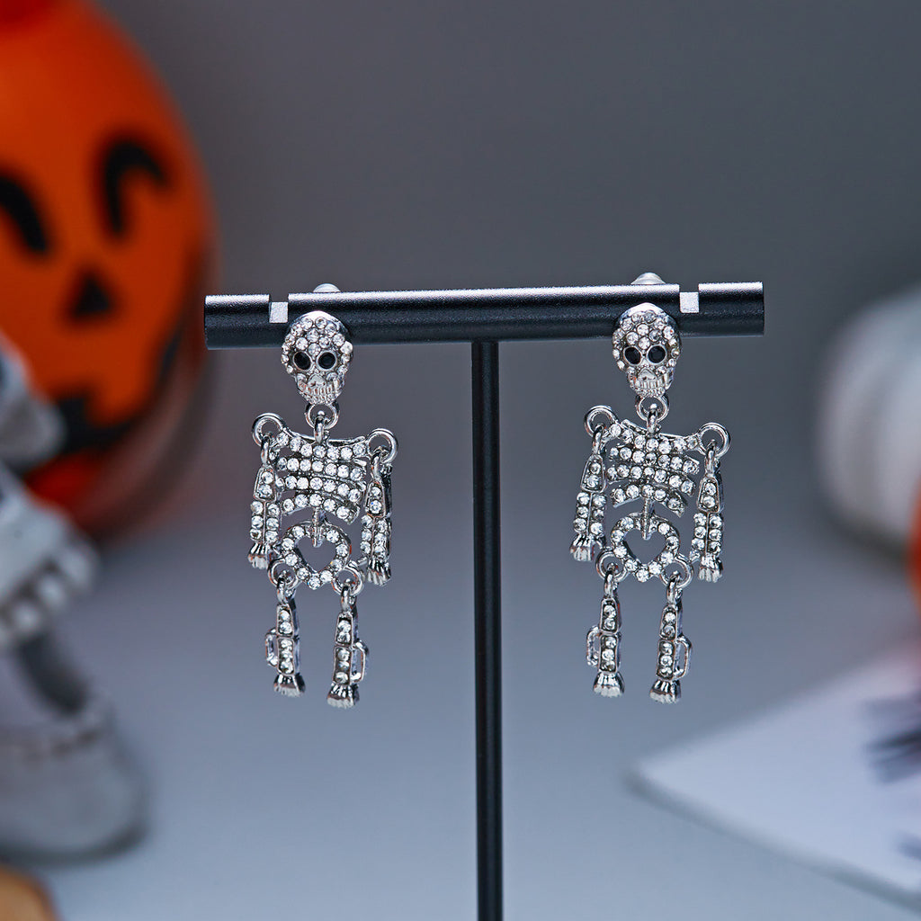 Neon Colorful Skeleton Ear Jacket Earrings