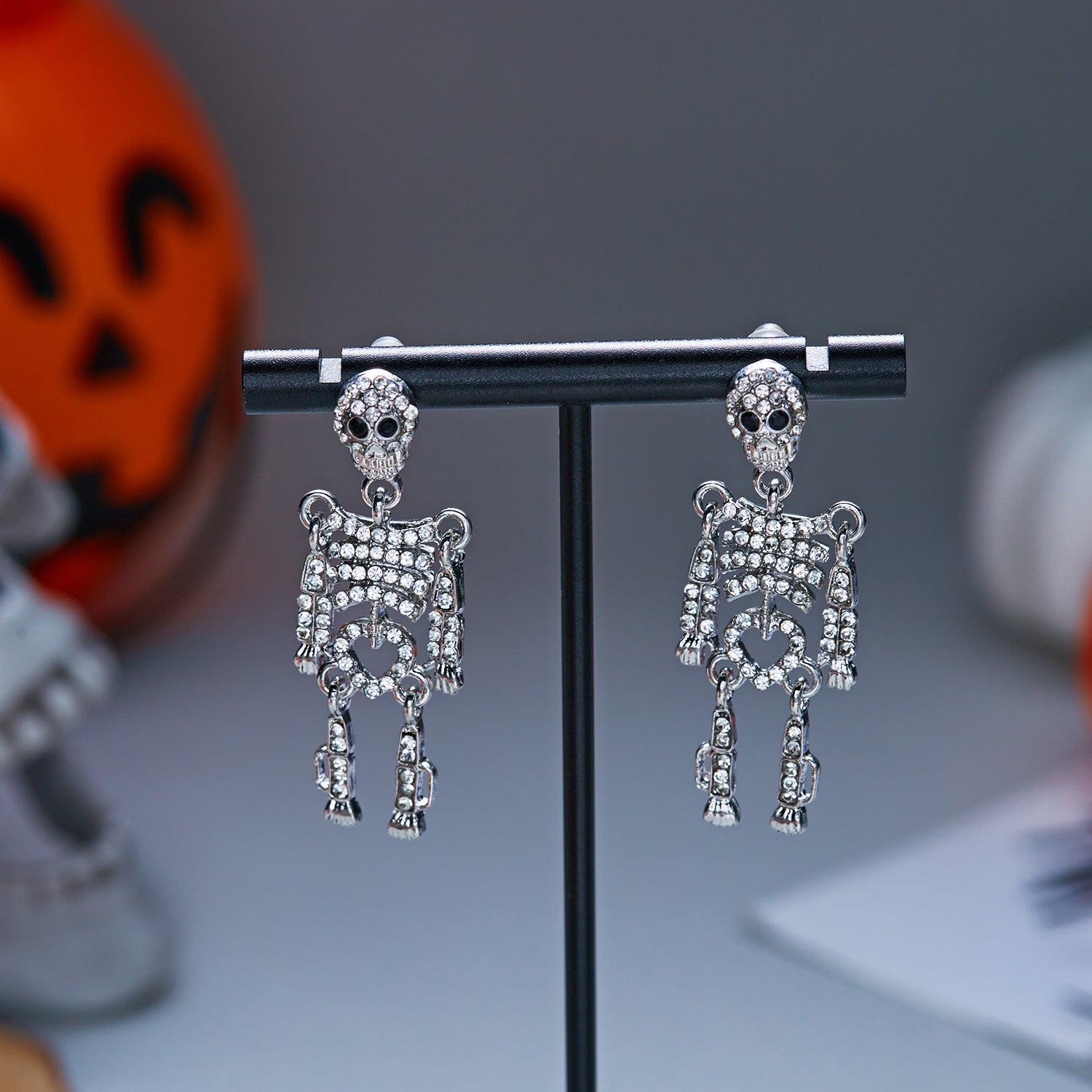 Neon Colorful Skeleton Ear Jacket Earrings