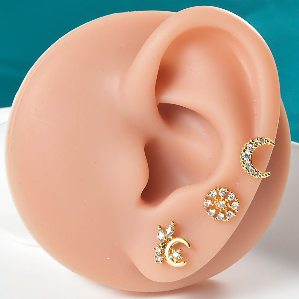 16G Celestial Cartilage Stud Earrings