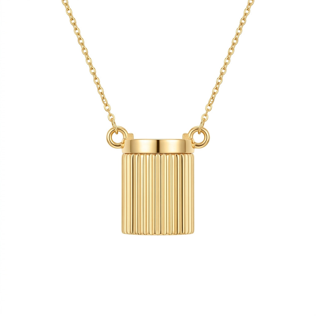Secret Garden Flower Basket Necklace