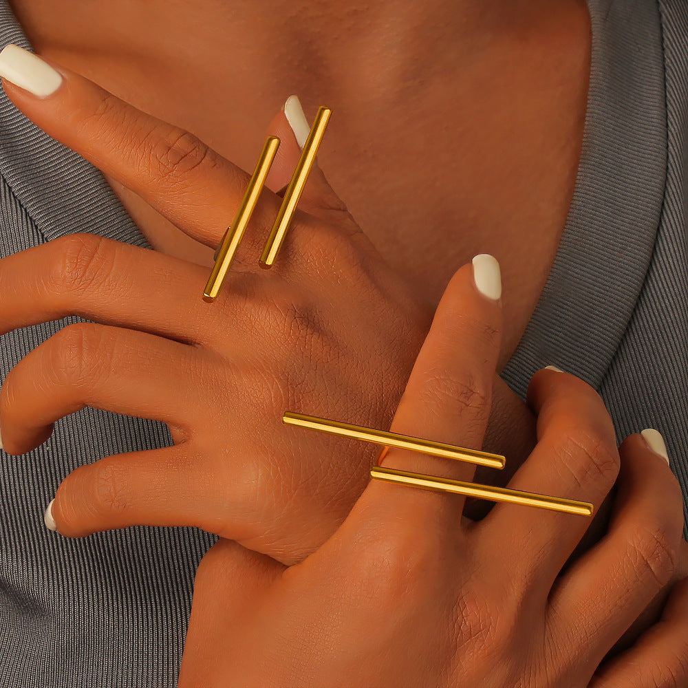 Versatile Irregular Geometry Titanium Ring