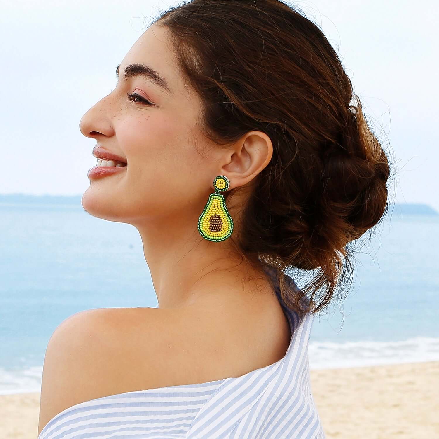 Summer Beach Palm Tree Fruits Earrings