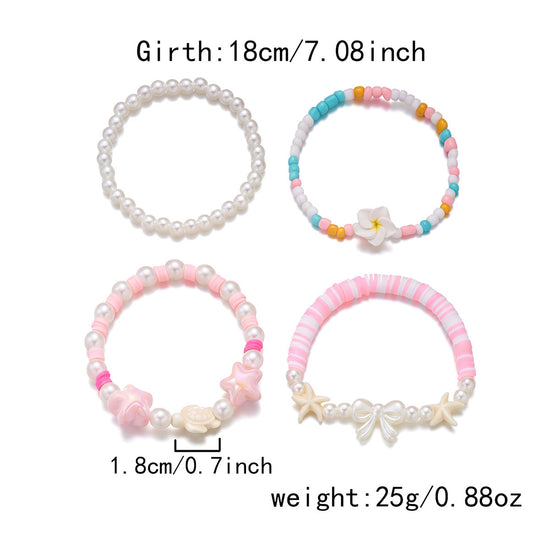 Seaside Escape Starfish Turtle Layer Bead Bracelet